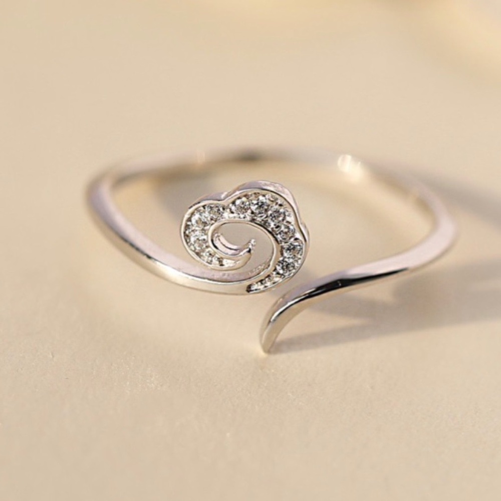 18k Solid White Gold Diamond Ring